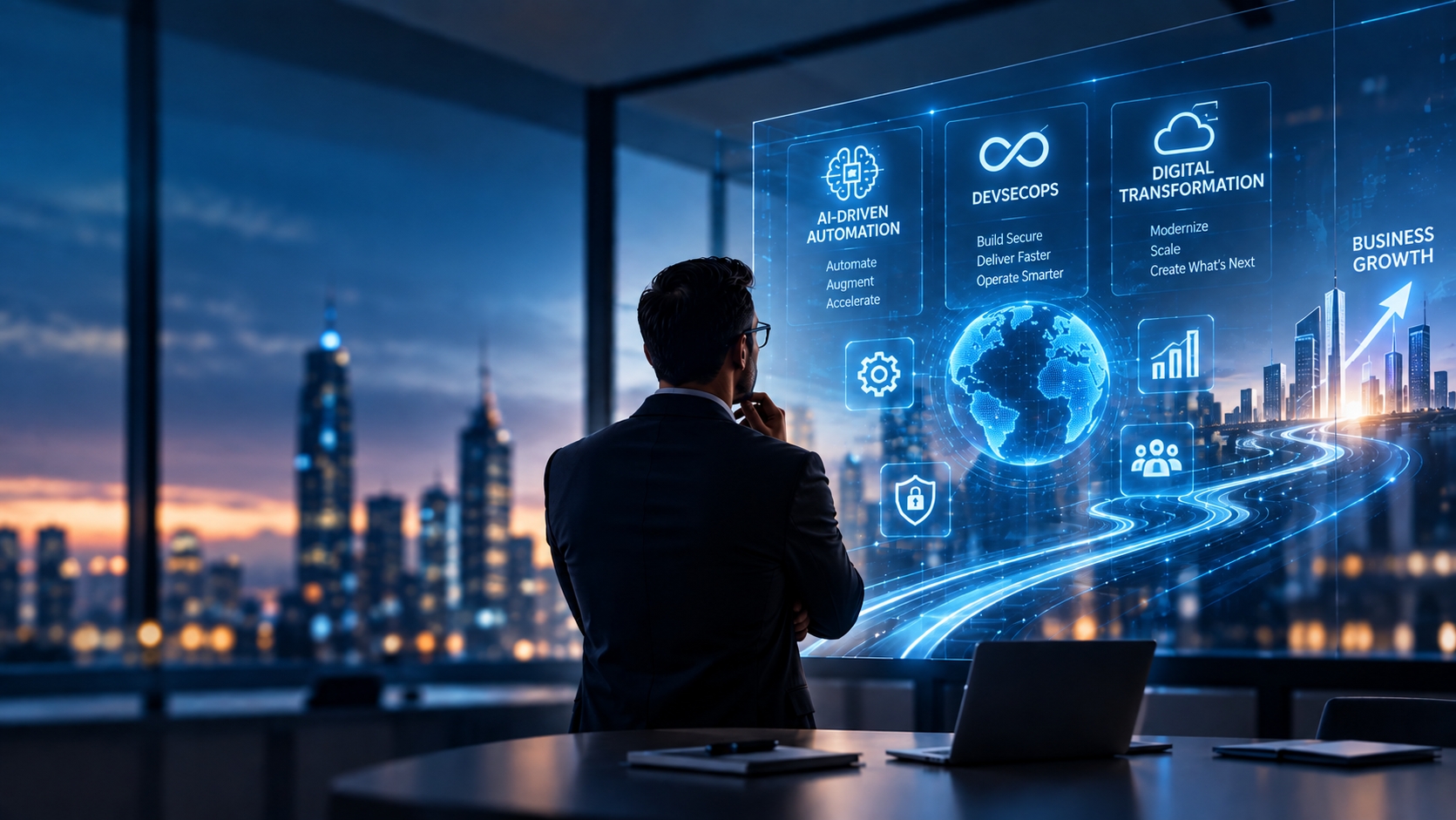 Where Innovation Meets Intelligence - Empowering businesses through AI-driven automation, DevSecOps, and digital transformation.